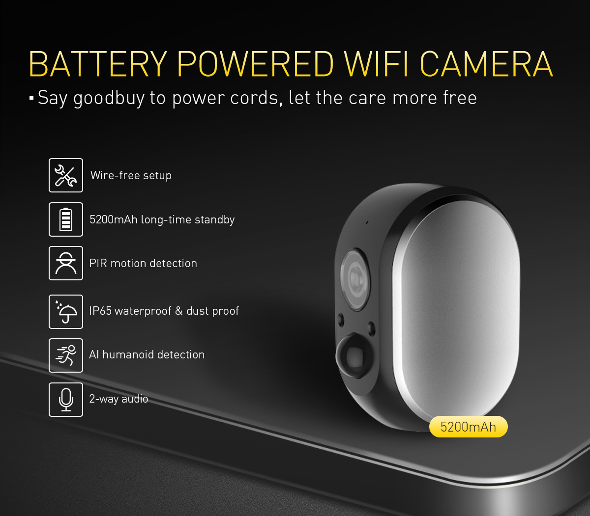 Tuya 4MP Battery Powered Camera Indoor WiFi Connection 2 Channel Kits